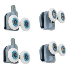 ATURE - 4 Ruedas Para Shower Door, 2 Superiores Doble + 2 Inferiores