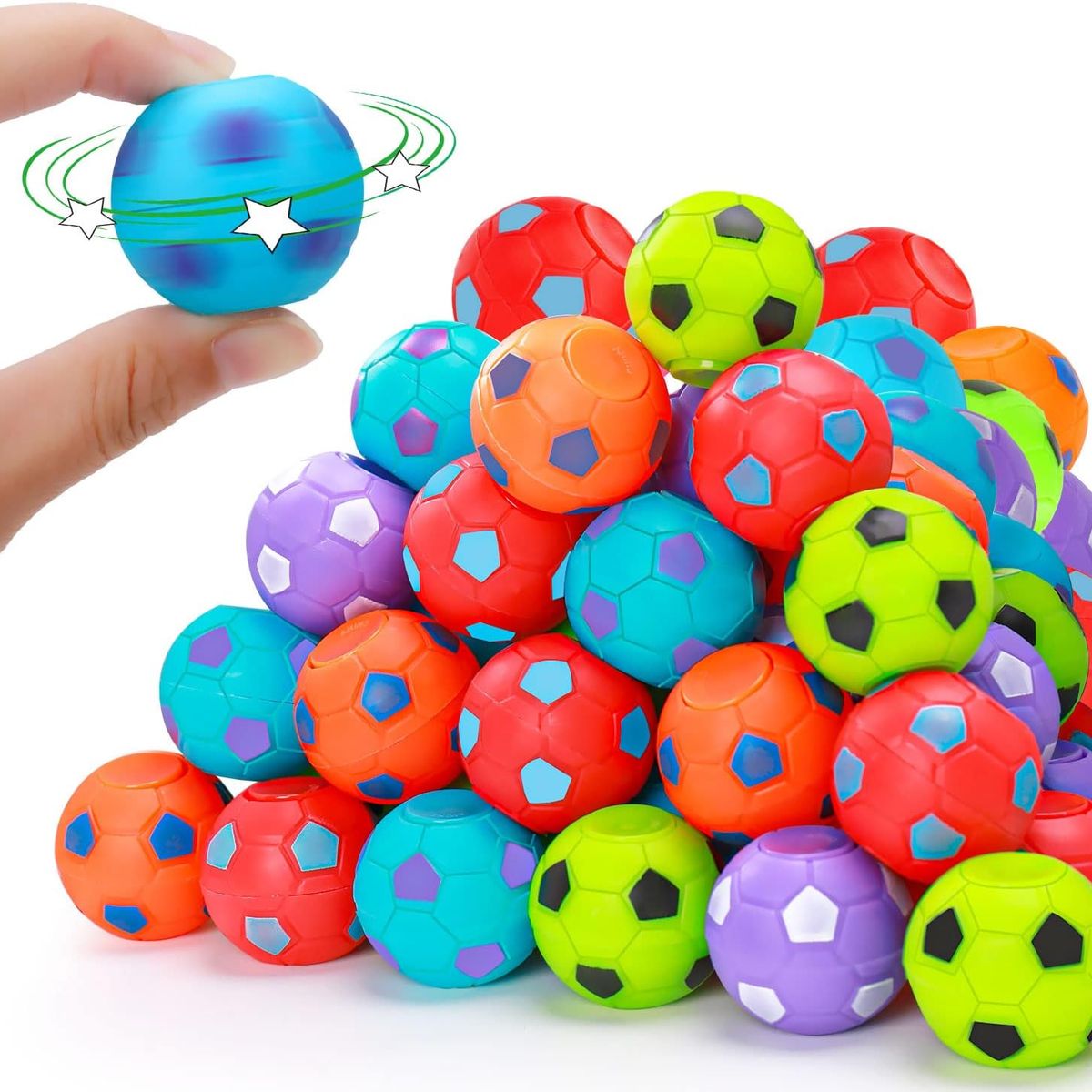 GENERICO - Pack 36 Spinner De Pelotas De Fútbol Juguetes Divertidos