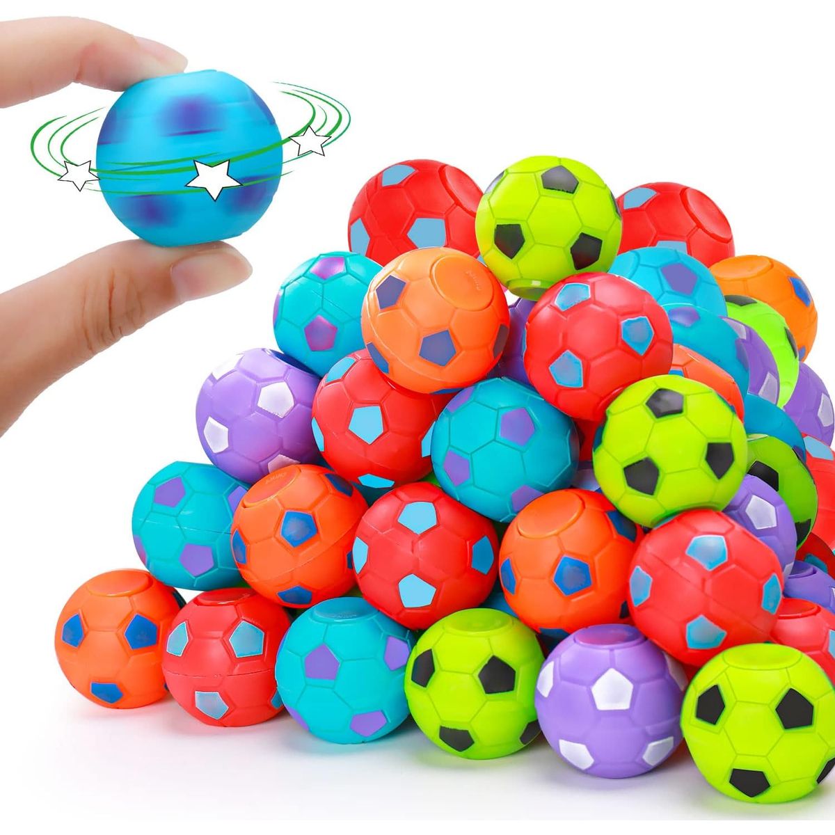 GENERICO - Pack 36 Spinner De Pelotas De Fútbol Juguetes Divertidos