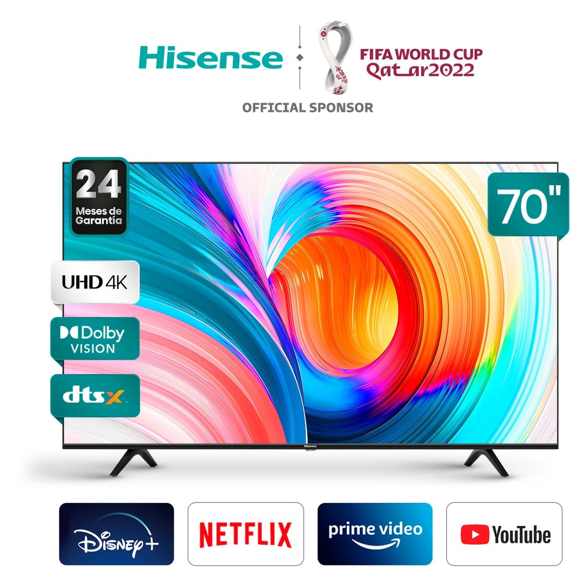 HISENSE - LED Smart TV 70" 70A6G 4K HDR Hisense
