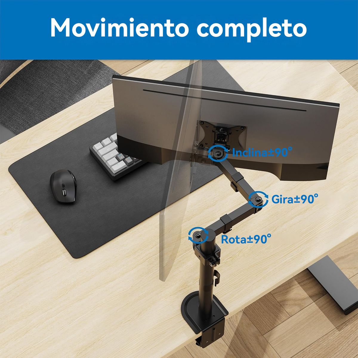 VIDITA - Soporte Brazo Único para Monitor 13-27 Ajustable