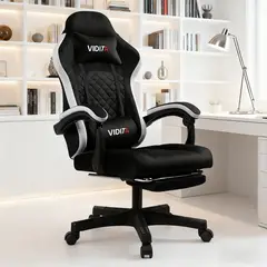 VIDITA - Silla Gamer Con Asiento Amplio Y Tela Premium Para Largas Horas Negra