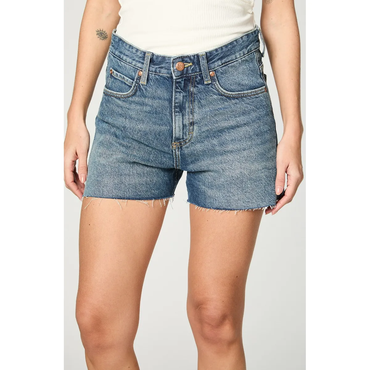 LEE - Short Mujer Rider Azul