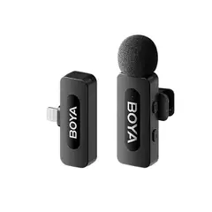 BOYA - Micrófono inalámbrico BYV1 para celular IPhone hasta modelo 14 pro max cancelación de ruido