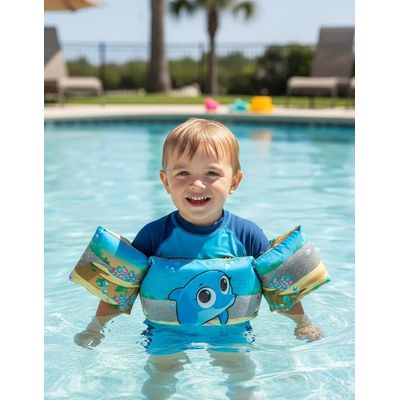 Imagen 2 del producto Flotador Con Alitas para niñas, Chaleco de 2 A 6 Años diseño de Delfin