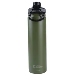 NATIONAL GEOGRAPHIC - Botella Metálica Térmica Boca Angosta 750ml Verde Militar