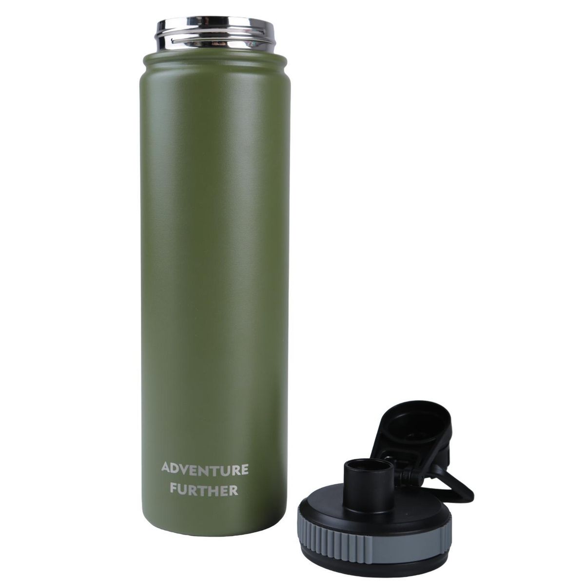 NATIONAL GEOGRAPHIC - Botella Metálica Térmica Boca Angosta 750ml Verde Militar