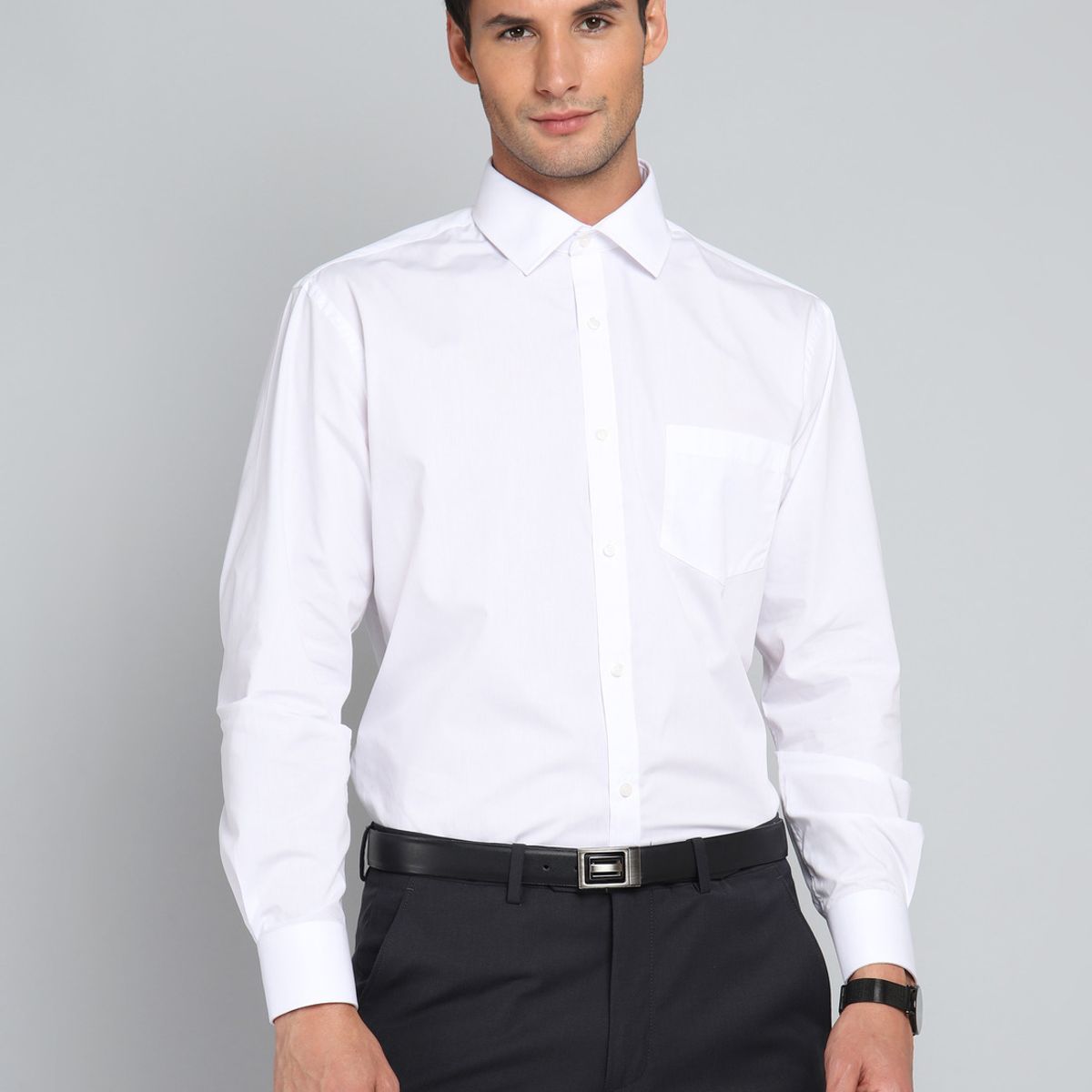 ARROW - Camisa Hombre Arrow Cuello Italiano Blanca Tailored Fit ARROW