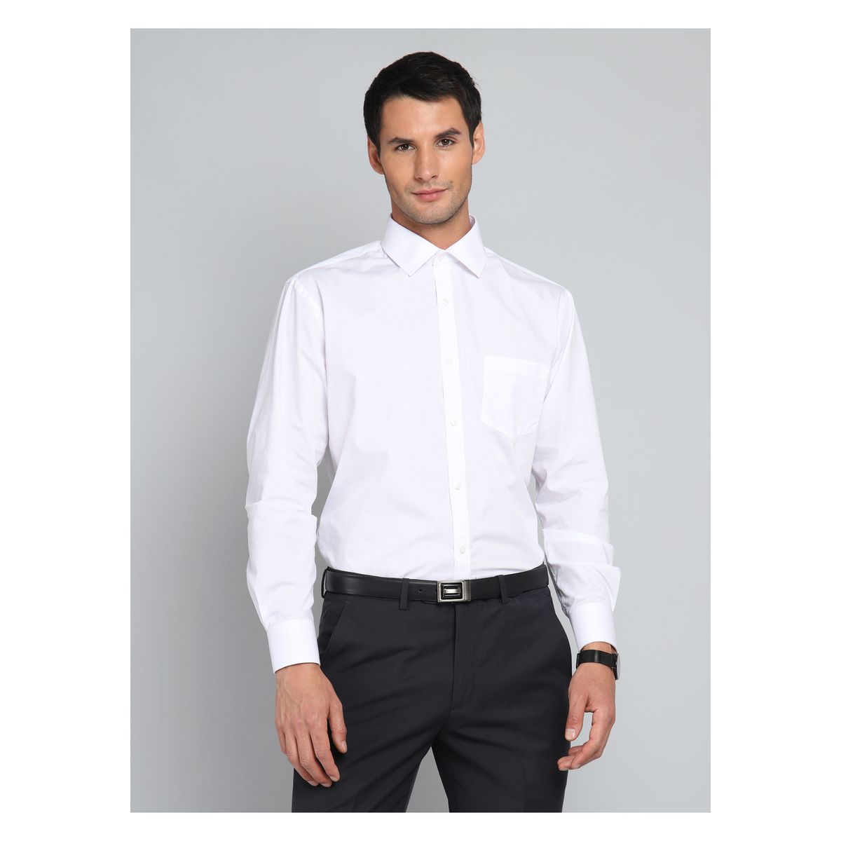 ARROW - Camisa Hombre Arrow Cuello Italiano Blanca Tailored Fit ARROW