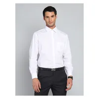 Camisa Hombre Cuello Italiano Blanca Tailored Fit