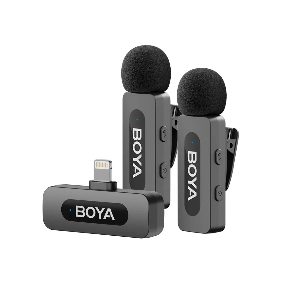 BOYA - Micrófono inalámbrico para celular BOYA V2 para iphone hasta 14 con cancelación de ruido