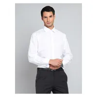 Camisa Hombre Cuello Italiano Puño Doble Algodón