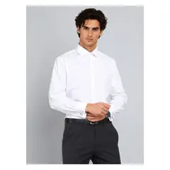ARROW - Camisa Hombre Cuello Italiano Puño Doble Algodón