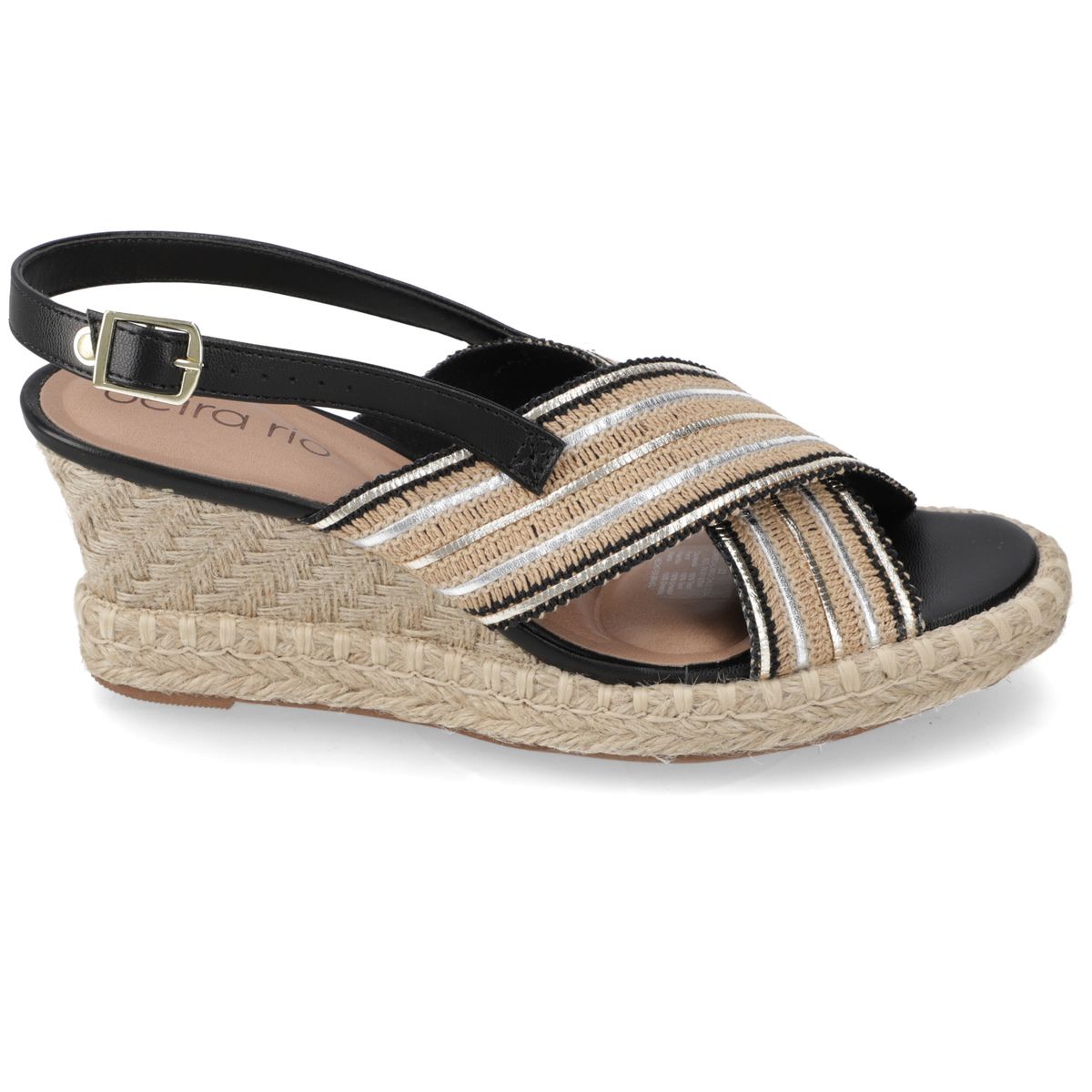 BEIRA RIO - Sandalias Taco Cuña Beira Rio Negro