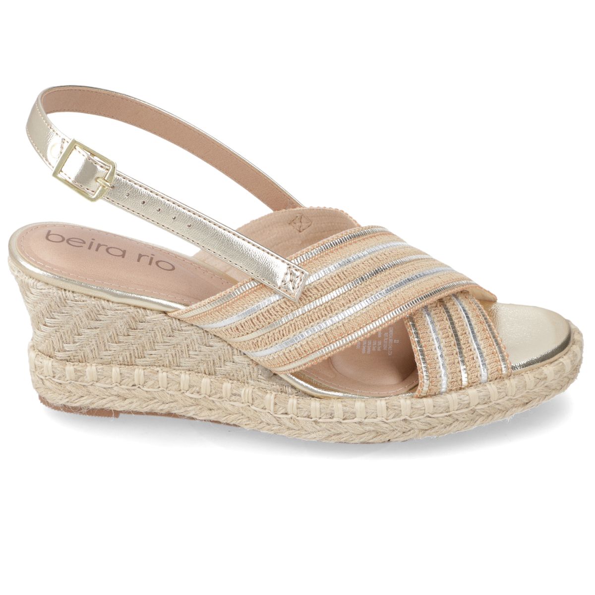 BEIRA RIO - Sandalias Taco Cuña Beira Rio Dorado