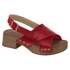 BEIRA RIO - Sandalias Taco Ancho Burdeos