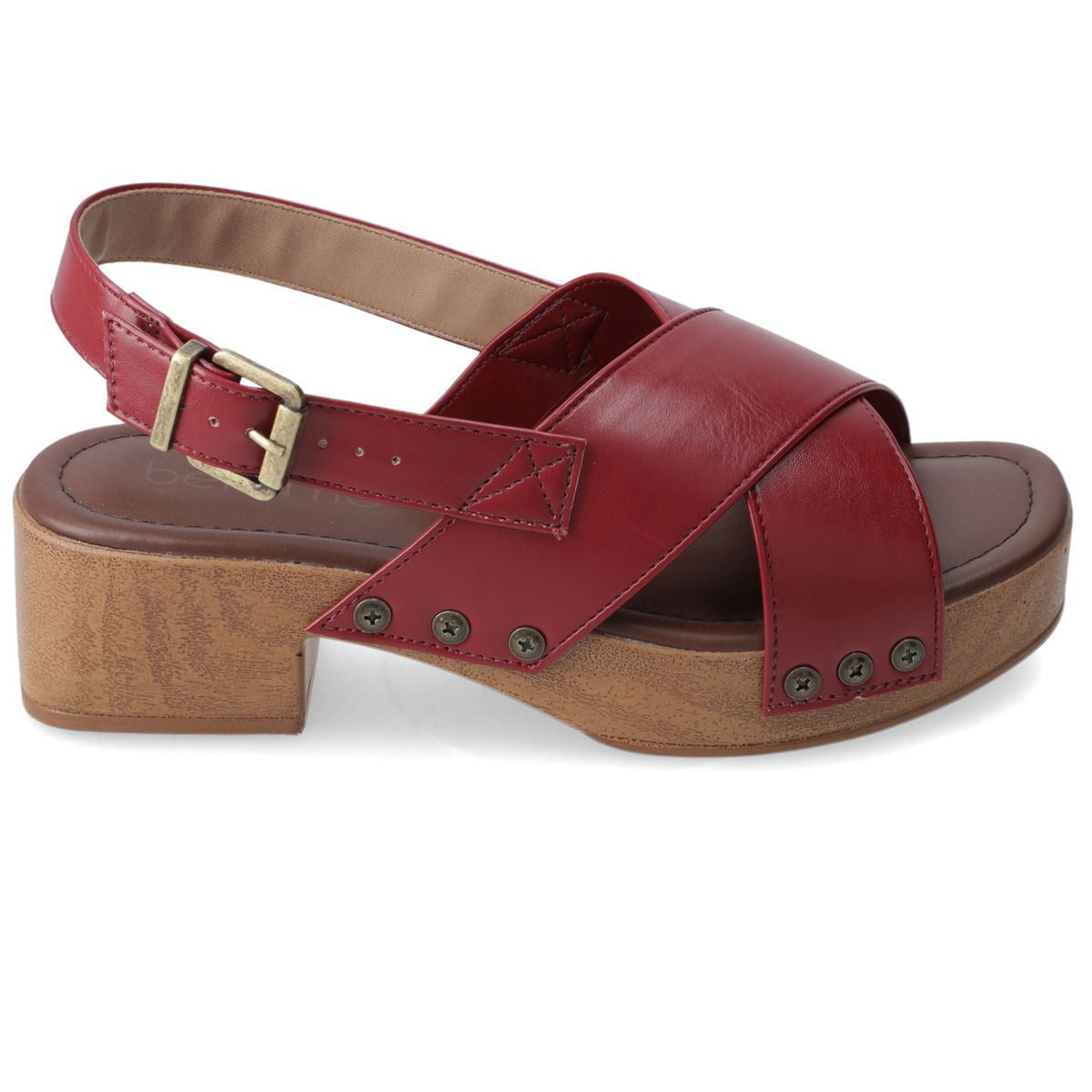 BEIRA RIO - Sandalias Taco Ancho Beira Rio Burdeos