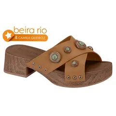 BEIRA RIO - Sandalias Taco Ancho Café Claro