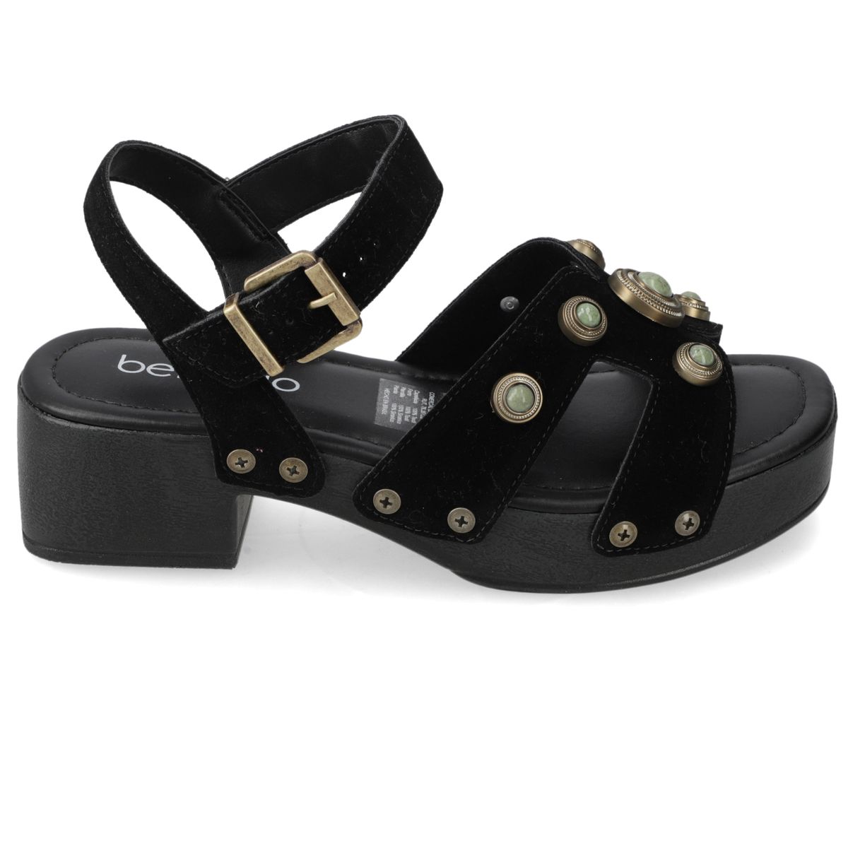 BEIRA RIO - Sandalias Taco Ancho Beira Rio Negro