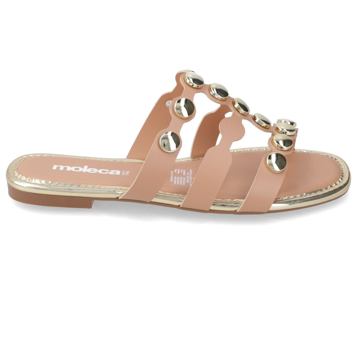 MOLECA - Sandalias planas Moleca Beige