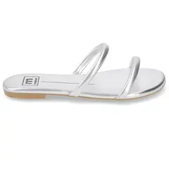 MOLECA - Sandalias planas Plateado