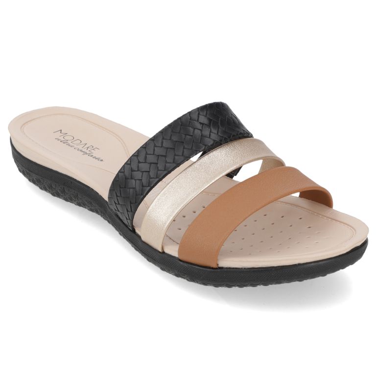 Sandalia Casual Mujer Plataforma Punta Abierta Sin Amarre