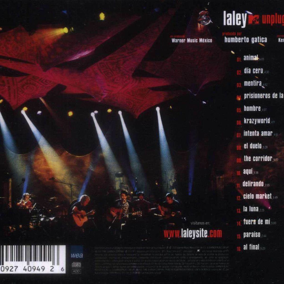 GRUPO LASER DISC - CD La Ley Unplugged 1CD