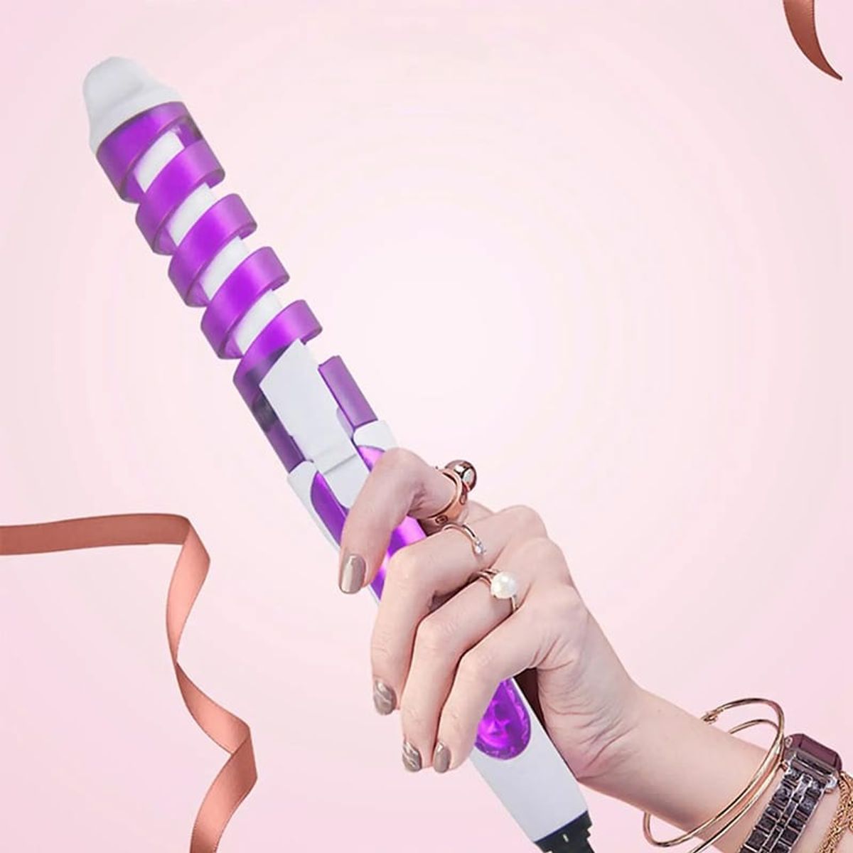 GENERICO - Rizador ondas espiral para el cabello