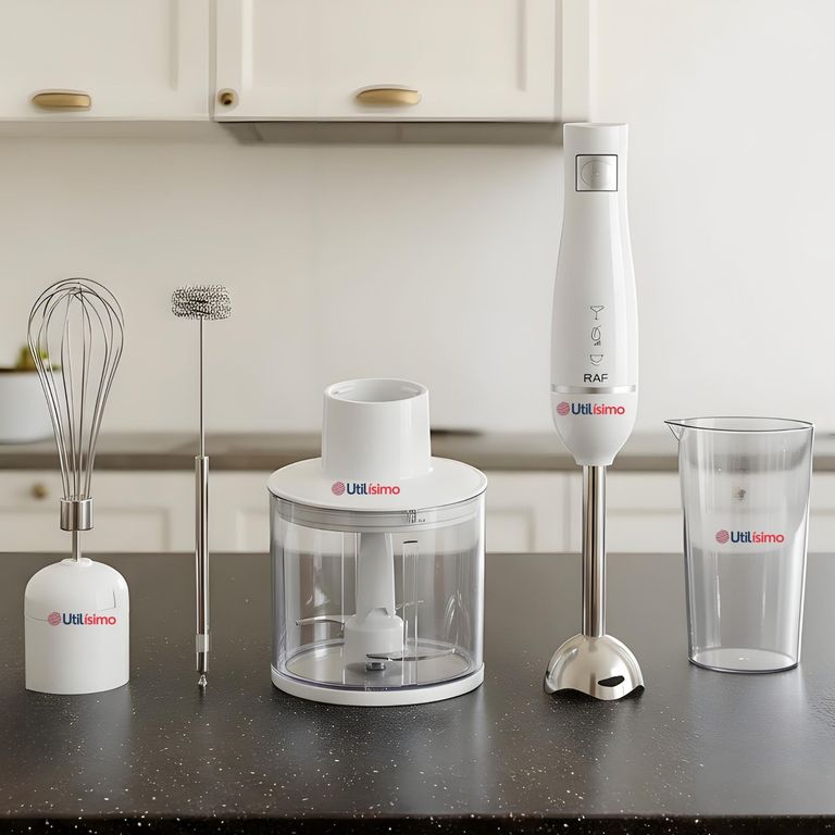 Batidora De Inmersión con Accesorios 600W Color Blanco