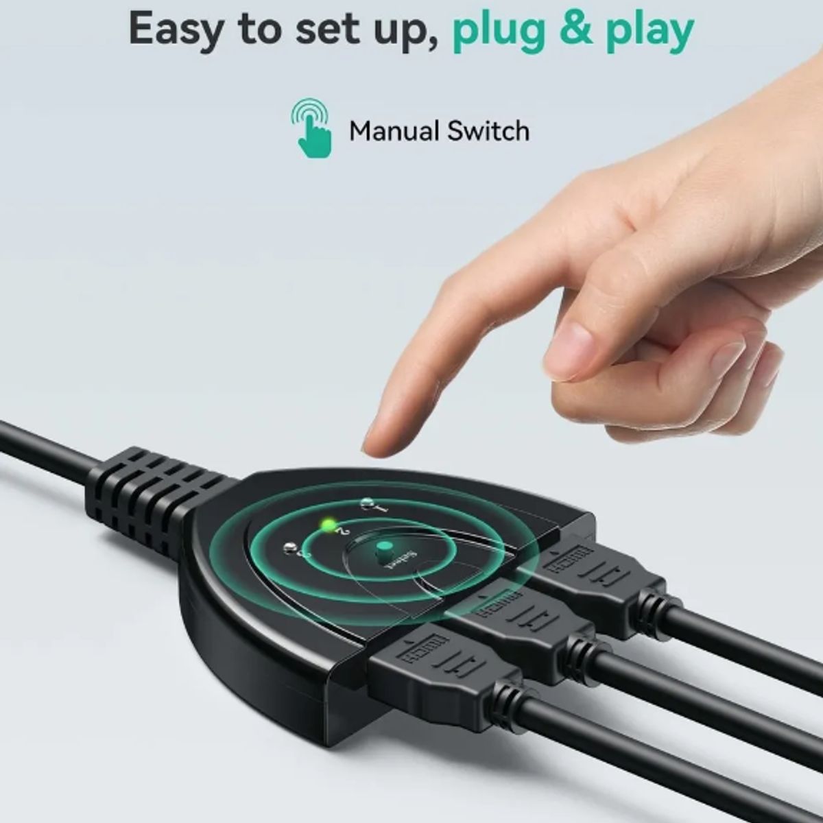 GENERICO - Switch Hub Multiplicador Hdmi 4k 3 En 1 Salida Resistente