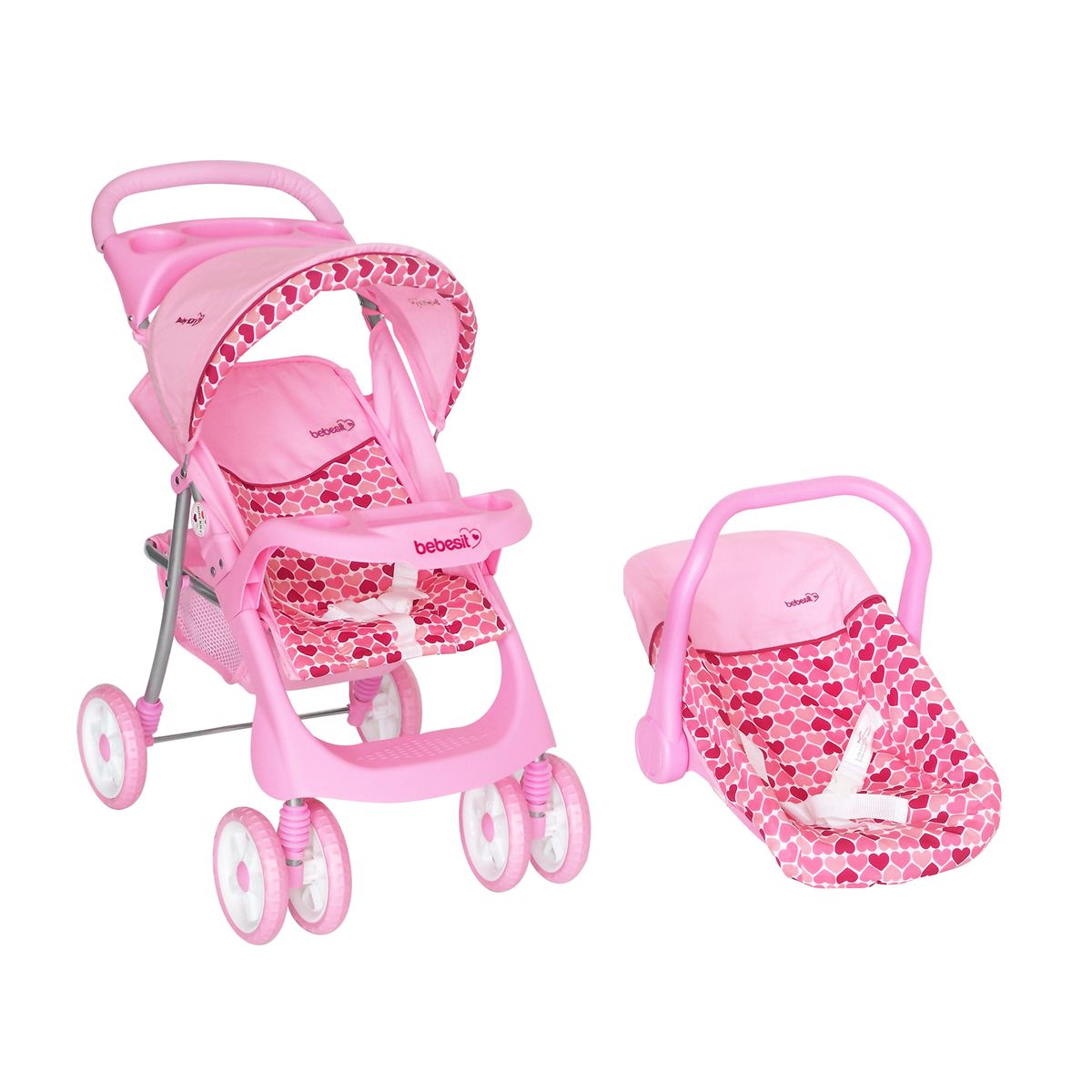 BEBESIT - Coche Muñeca Travel System Corazon Bebesit