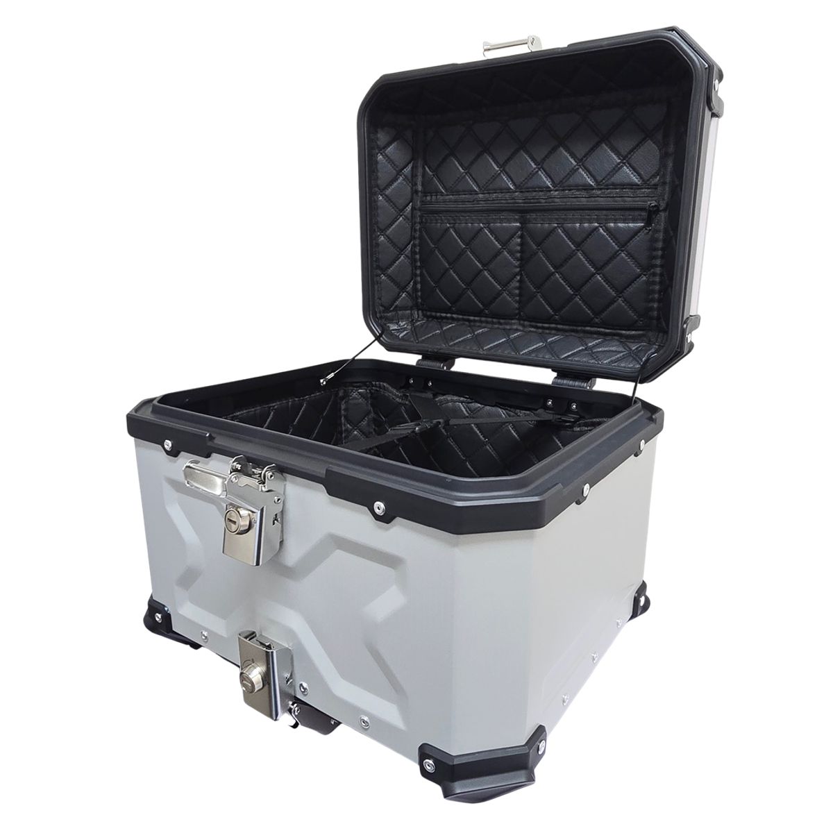 GENERICO - Top case 45 litros Aluminio Gris SRX