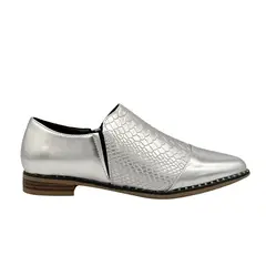 DINASTELLA - Zapato para mujer croco Plateado Danicolle