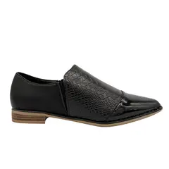 DINASTELLA - Zapato para mujer croco Negro Danicolle
