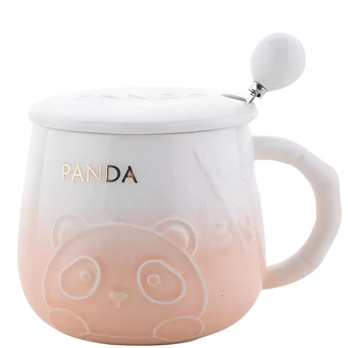 SUKEA - Taza Hermoso Vaso Panda De Cerámica 400ml Rosa Panda