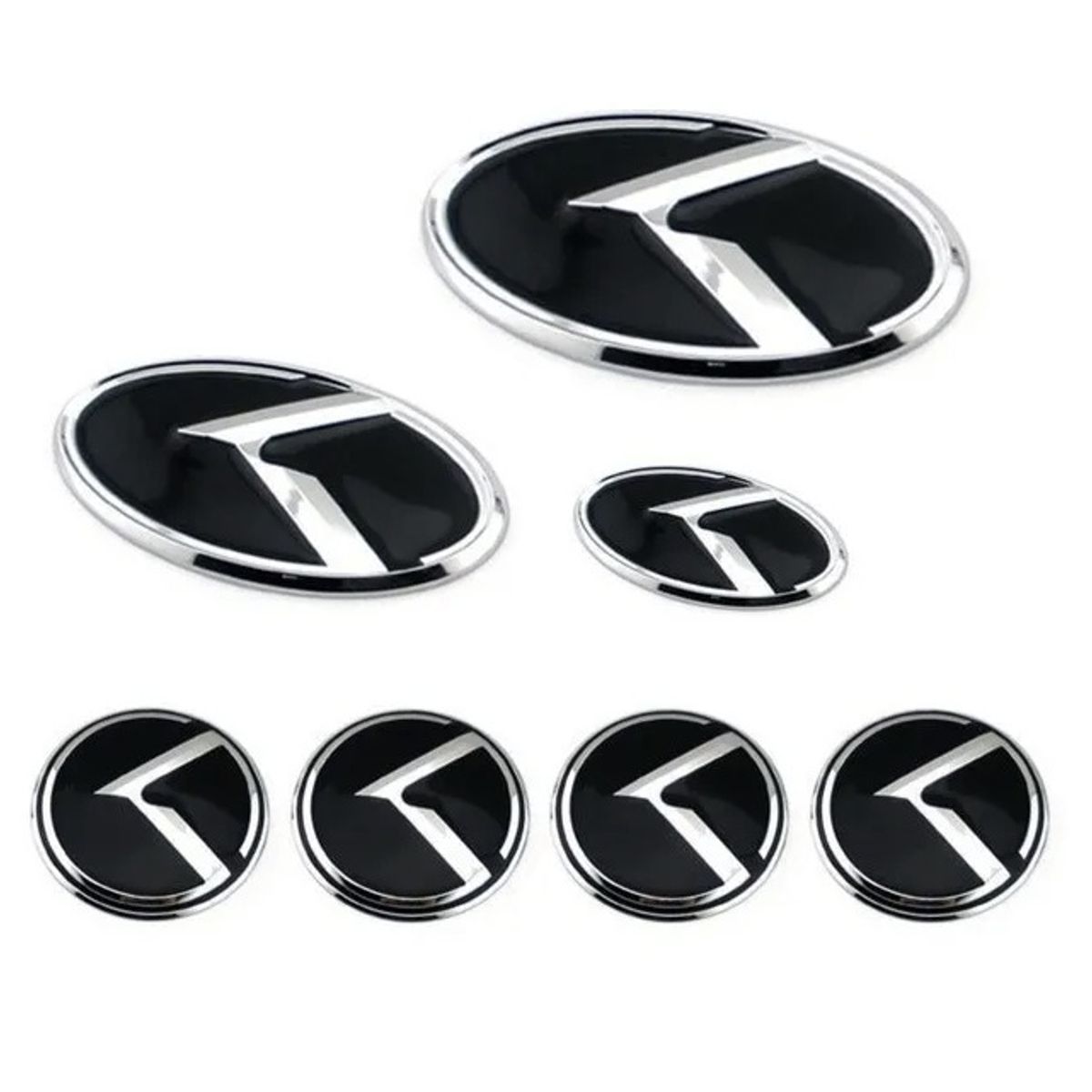 GENERICO - Set 7 Insignias K Modelos para Kia Negro K5 Optima