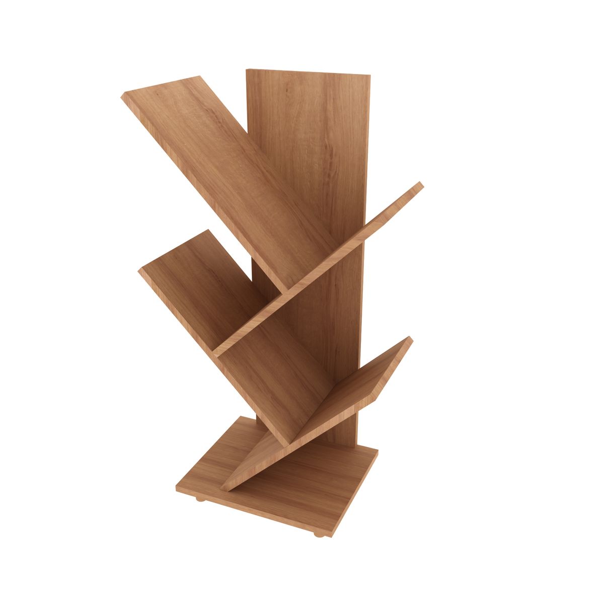 TECNOMOBILI - Estante Librero Repisas Niveles 493x88x298 cm Almendra