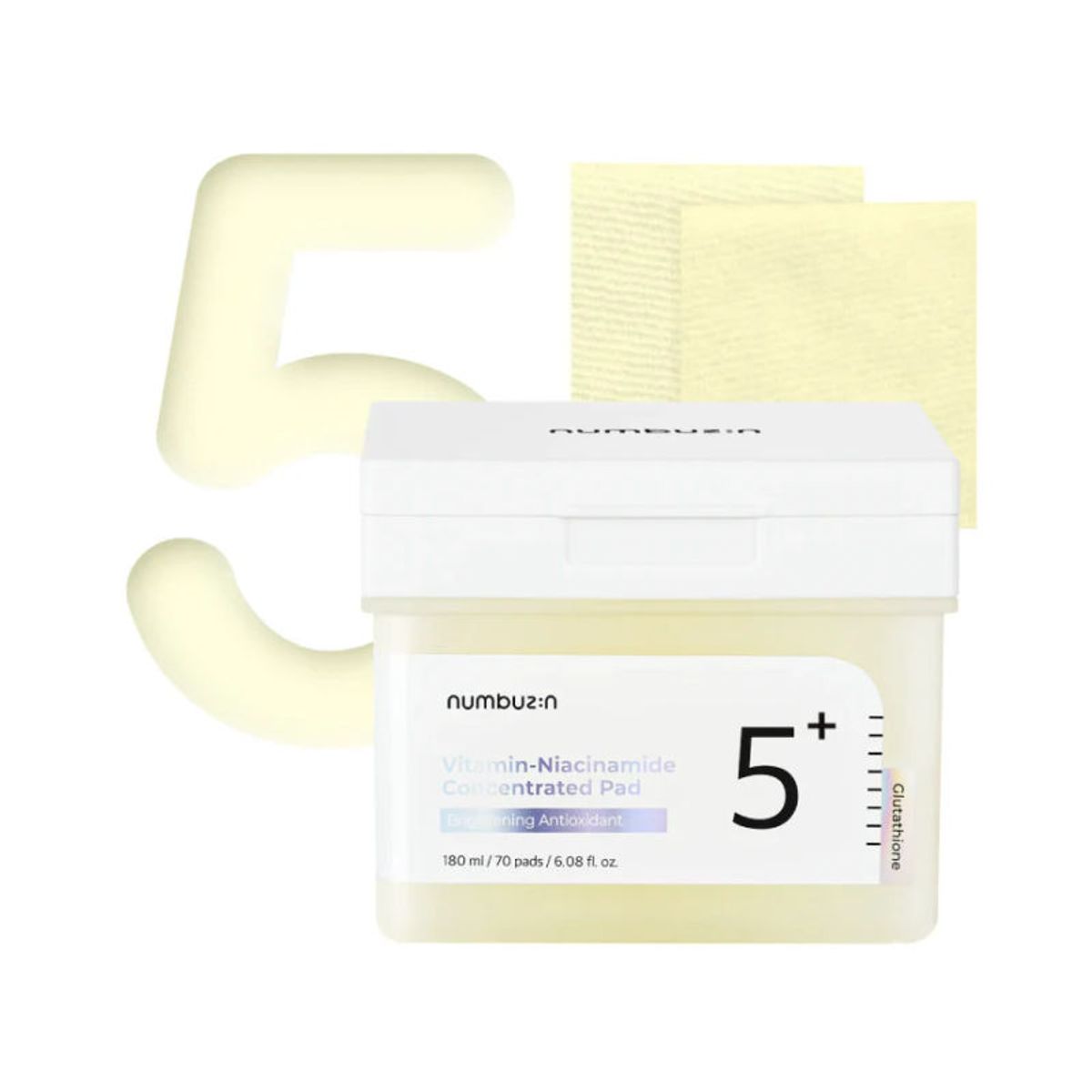 NUMBUZIN - Pads Exfoliantes e Iluminadores Coreanos con Niacinamida y Vitaminas  70 unidades