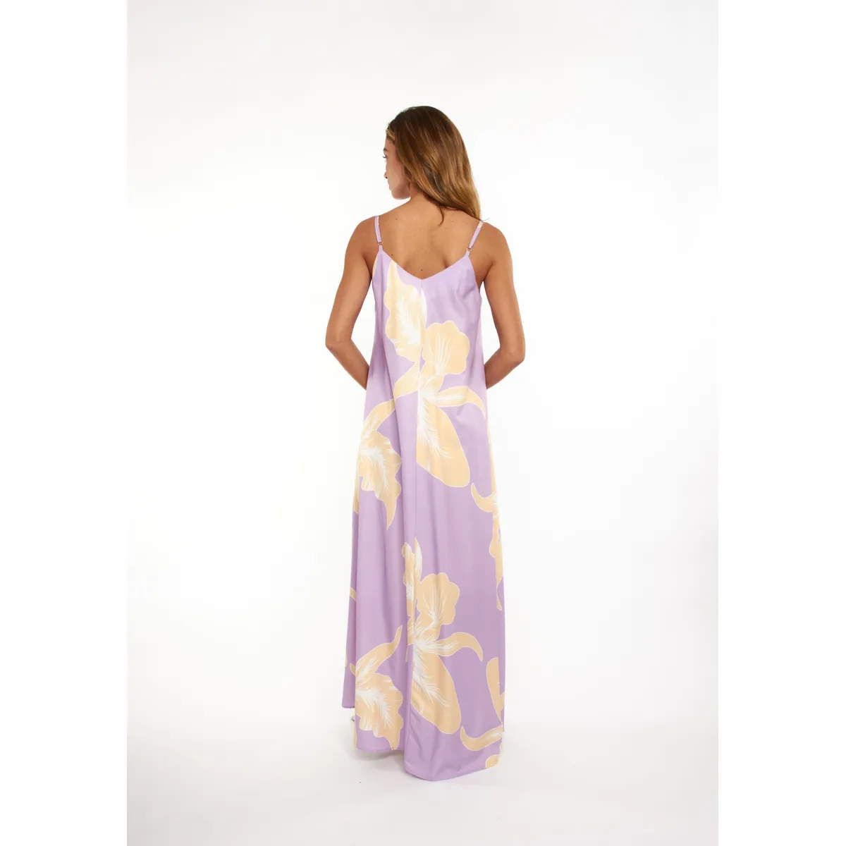 GUINDA - Maxi Vestido holgado y ligero con tirantes Nube