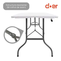 DOER - Mesa plegable Foldaway tipo maleta 180x74cms