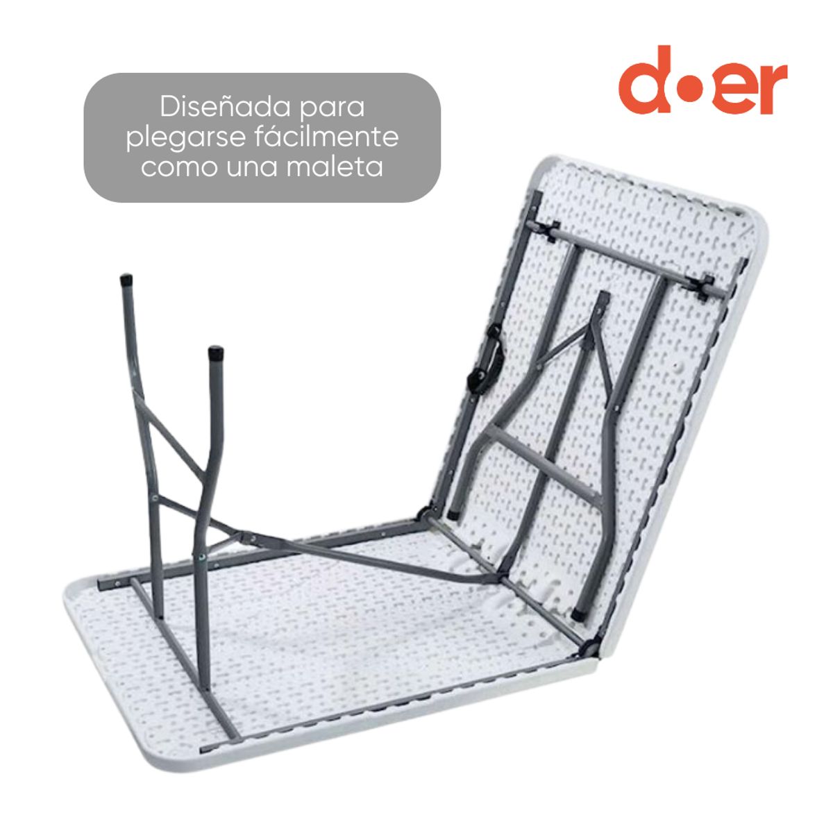 DOER - Mesa plegable Foldaway tipo maleta 180x74cms