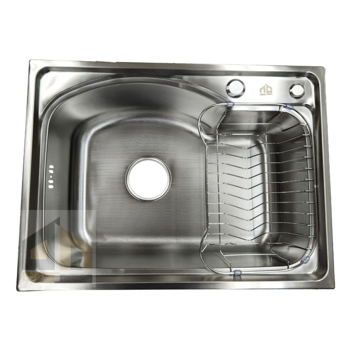 HOMEBRANDT - Lavaplatos Sobrecubierta 56x43 Acero Inoxidable