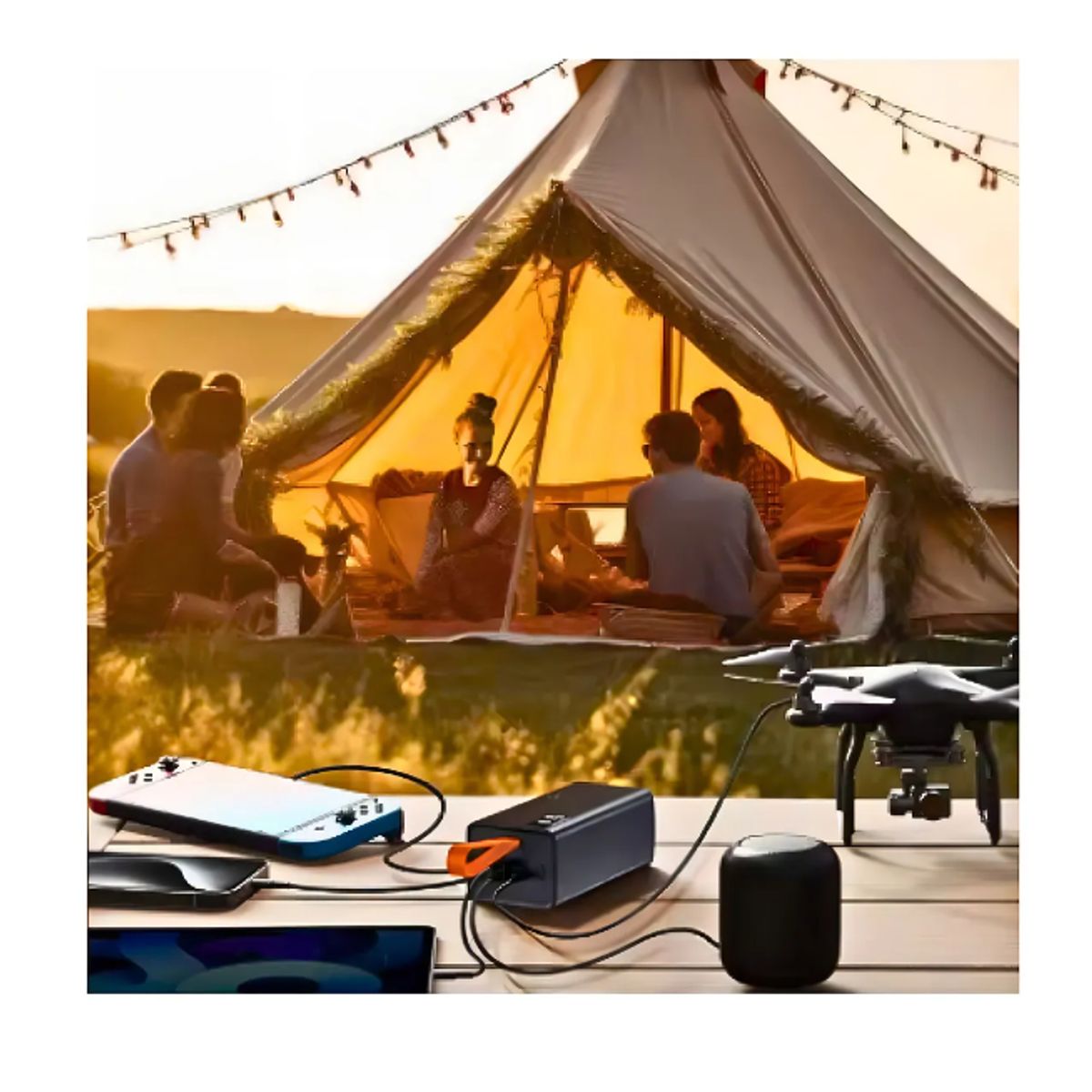 GENERICO - Cargador Portátil Power Bank 40000mah Powerbank Pd22w Color Negro