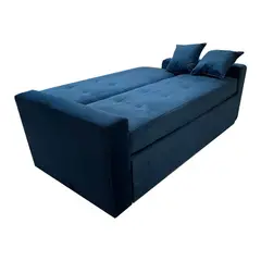 MUEBLES HVM - Sofa Cama HVM Cinema Azul Felpa