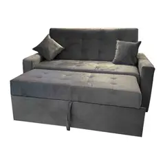 MUEBLES HVM - Sofa Cama HVM Cinema Gris Felpa