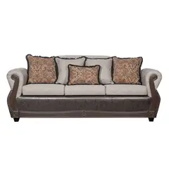 BLACK FACTORY - Sofa 3 Cuerpos Gran Columbia Beige Cafe
