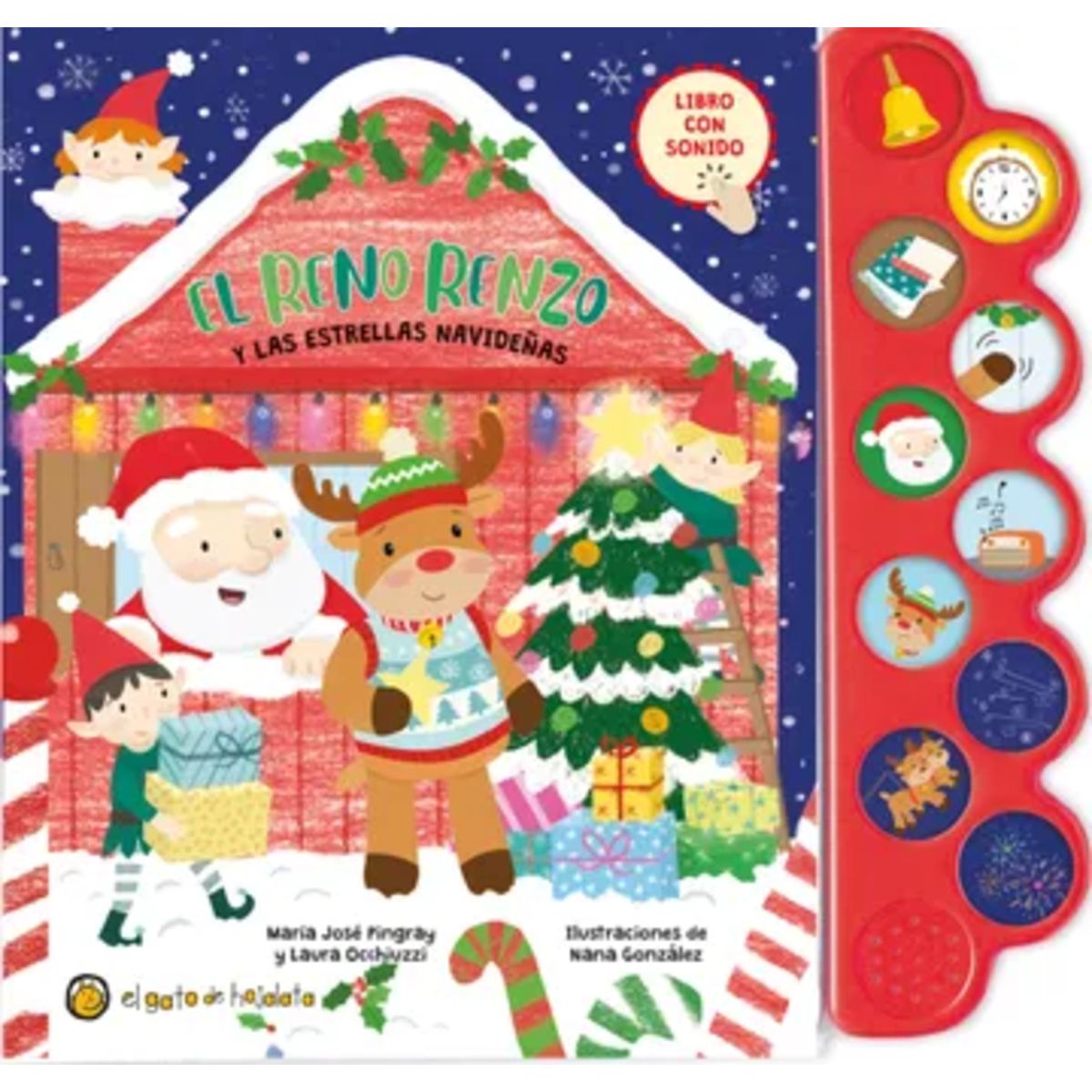 TOP10BOOKS - LIBRO El Reno Renzo Y Las Estrellas Navideñas *mundo De Sonidos*