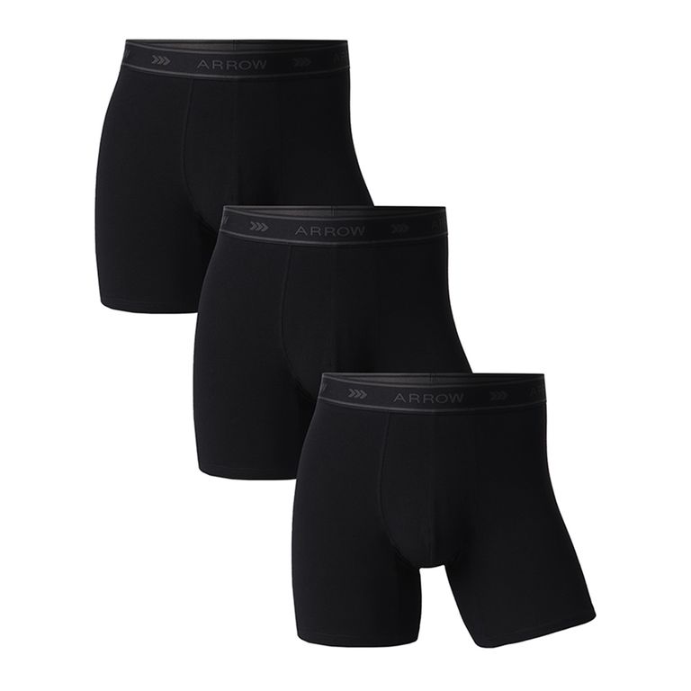 Boxer 3 Unidades Liso Negro S
