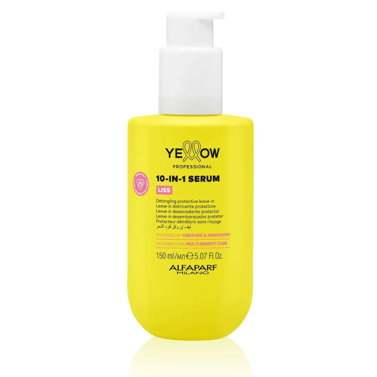 ALFAPARF MILANO - SERUM 10 EN 1 LEAVE IN DESENREDANTE Y PROTECTOR YELLOW LISS ALFAPARF 150 ML