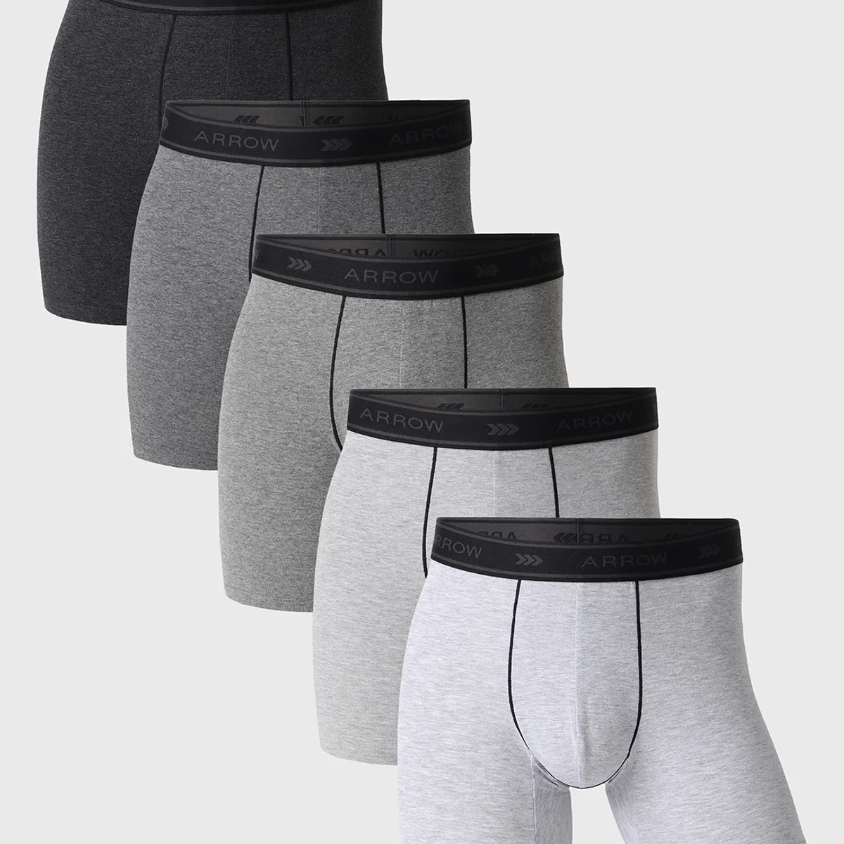 ARROW - Boxer Hombre Arrow Pack x5 Diseño Melange Algodón ARROW